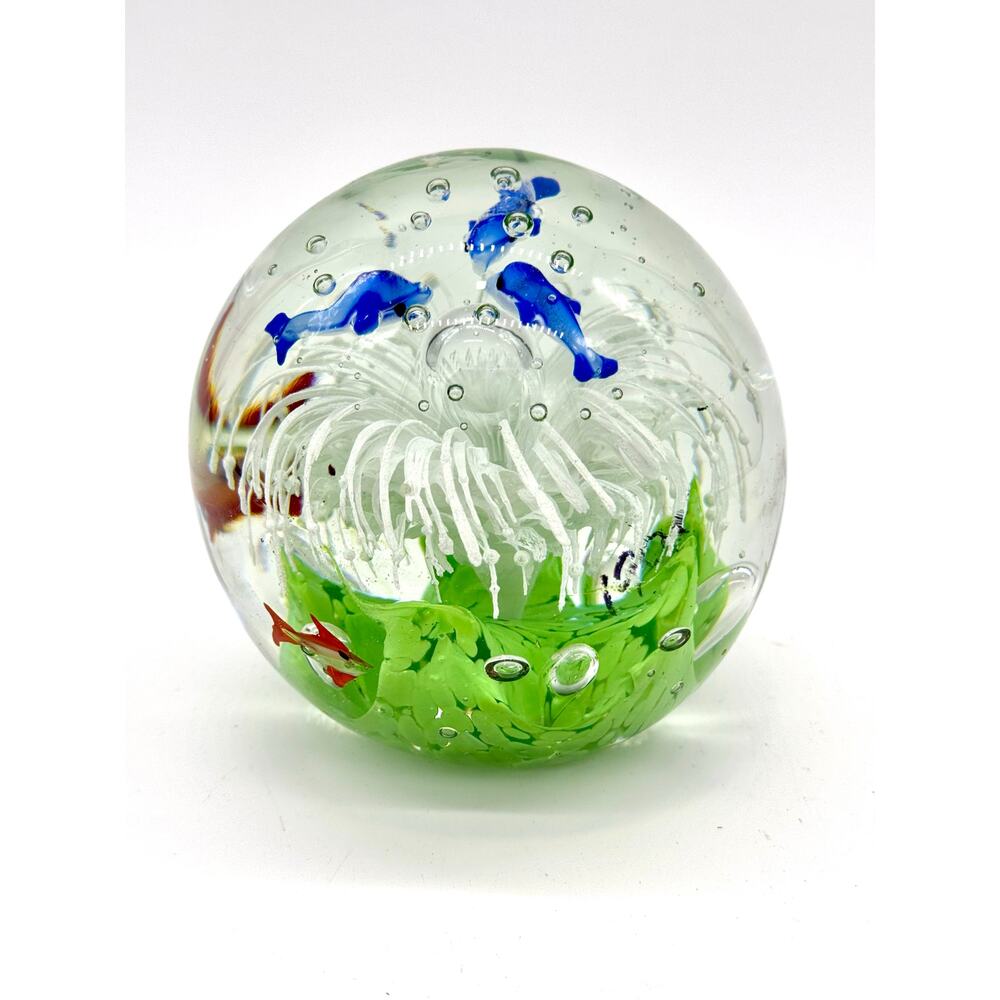 Paperweight Globe Large Maritime 1970s - 5"x5"; 4.5 lbs